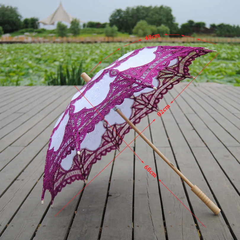 QUNYINGXIU Vintage Handmade Exquisite Umbrella Elegant Craft White Background Purple Lace Umbrella Chic Wedding Party Umbrella
QUNYINGXIU Vintage Handmade Exquisite Umbrella Elegant Craft White Background Purple Lace Umbrella Chic Wedding Party Umbrella
