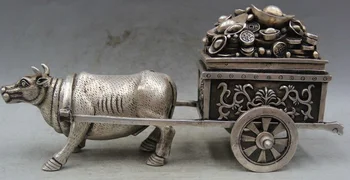 zhmui8800284069++13" China Silver Feng Shui Zodiac Year Bull Oxen pull cart treasure bowl statue
zhmui8800284069++13" China Silver Feng Shui Zodiac Year Bull Oxen pull cart treasure bowl statue