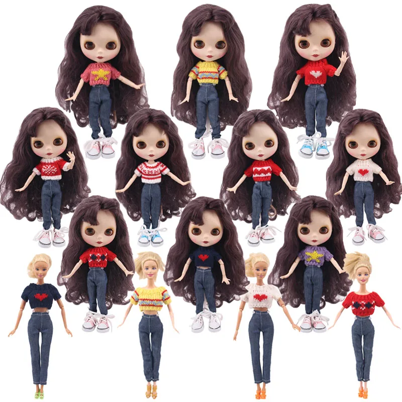 New fashion 15 sweaters and jeans two-piece suits for the BJD doll and the 11.8inch American doll
New fashion 15 sweaters and jeans two-piece suits for the BJD doll and the 11.8inch American doll