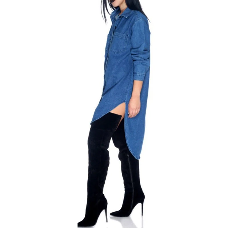 High Quality Women's Blouses Jeans Shirt 2016 Spring Denim Shirts Slim Pockets Top Women's Clothing Large Size WT18257
High Quality Women's Blouses Jeans Shirt 2016 Spring Denim Shirts Slim Pockets Top Women's Clothing Large Size WT18257