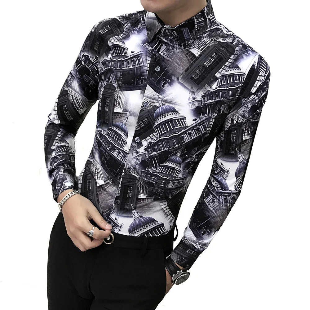 2019 new shirt men digital print men Tops Long sleeve british style slim fit shirt dress quality gentlemen casual tuxedo
2019 new shirt men digital print men Tops Long sleeve british style slim fit shirt dress quality gentlemen casual tuxedo