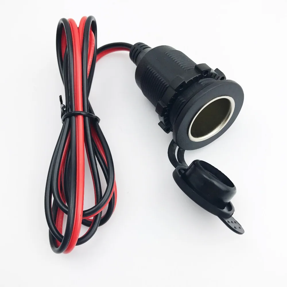 DC12V 10A Female Car Cigarette Lighter Charger socket Connector Adapter 1M with waterproof cover scrow install
DC12V 10A Female Car Cigarette Lighter Charger socket Connector Adapter 1M with waterproof cover scrow install