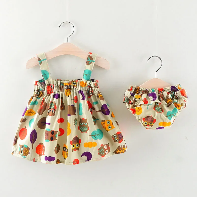 Cute 2PS/Set Summer Beaches Swimsuit Cartoon Strap Dress Shorts Cotton Infant Clothes Girls Vestidos Baby Dress Bloomer Sets
Cute 2PS/Set Summer Beaches Swimsuit Cartoon Strap Dress Shorts Cotton Infant Clothes Girls Vestidos Baby Dress Bloomer Sets