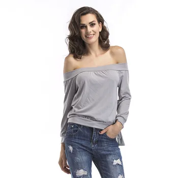 2019 Women Summer High Quality T shirt Casual Long Sleeve Tops Tees Sexy Off Shoulder Lace up Solid T-Shirts Backless Loose Tee
2019 Women Summer High Quality T shirt Casual Long Sleeve Tops Tees Sexy Off Shoulder Lace up Solid T-Shirts Backless Loose Tee