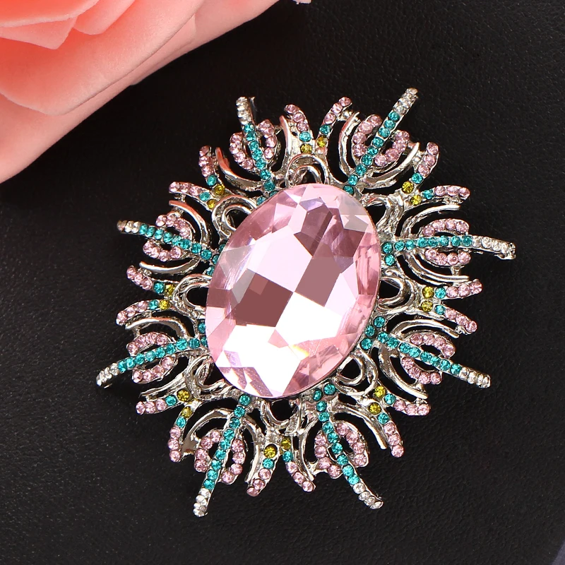 luxury full crystal statement brooch pink rhinestone fashion brooch pins banquet wedding corsage accessories
luxury full crystal statement brooch pink rhinestone fashion brooch pins banquet wedding corsage accessories
