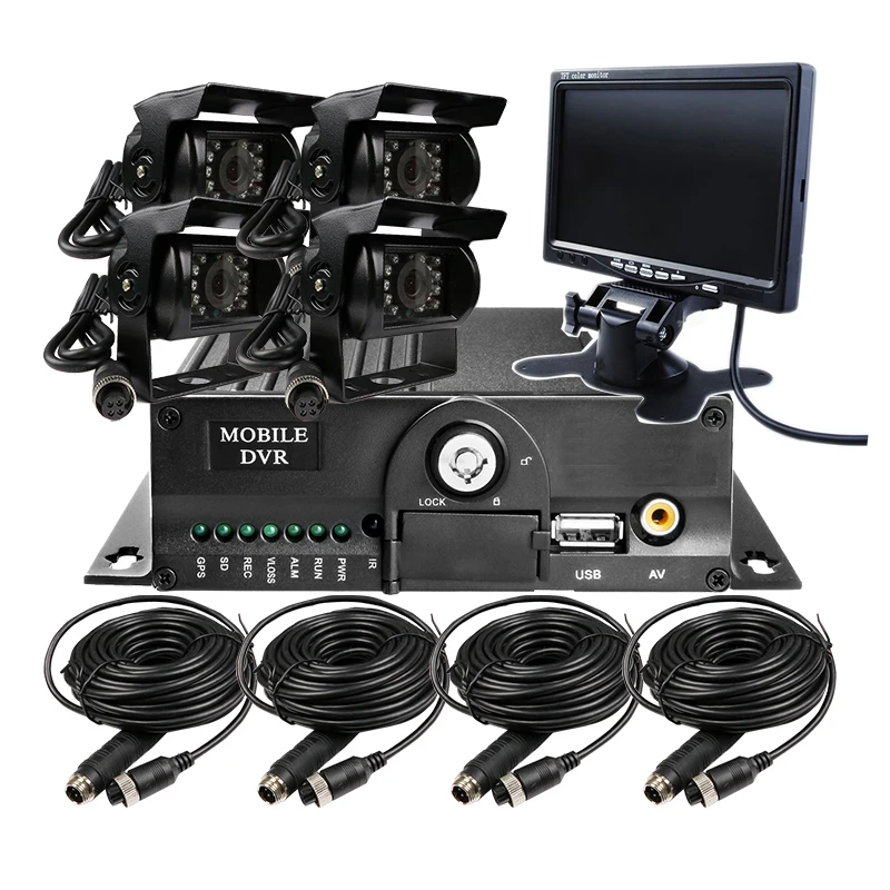 Free Shipping 4 Channel 7" LCD 128G SD 720P AHD Car Mobile DVR CCTV System Video Recorder DVR + AHD Camera For Bus Truck Van
Free Shipping 4 Channel 7" LCD 128G SD 720P AHD Car Mobile DVR CCTV System Video Recorder DVR + AHD Camera For Bus Truck Van
