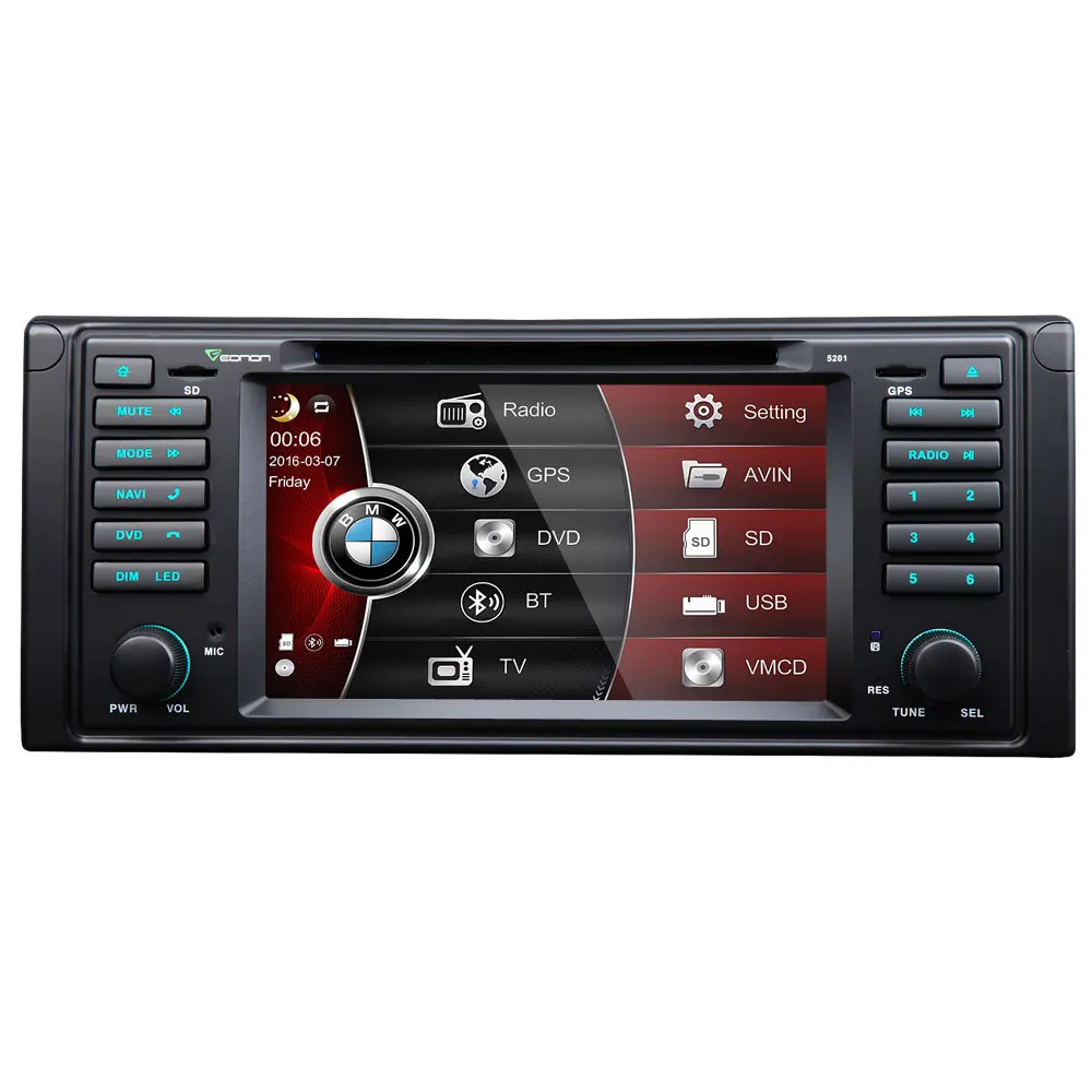 EONON D5201Z специально для BMW E391996/1997/1998/1999/2000/2001/2002/2003 7 "цифровой Сенсорный экран