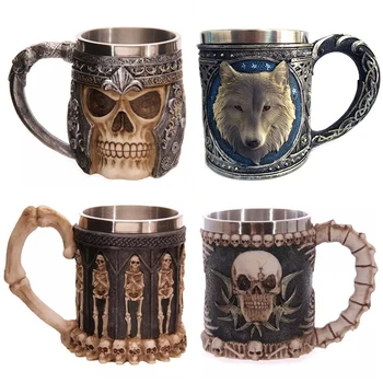 Medieval Retro Striking Warrior Tankard Viking Terror Skull Mug 3D Wolf Beer Coffee Tea Cups Wine Glass Halloween Christmas Gift
Medieval Retro Striking Warrior Tankard Viking Terror Skull Mug 3D Wolf Beer Coffee Tea Cups Wine Glass Halloween Christmas Gift