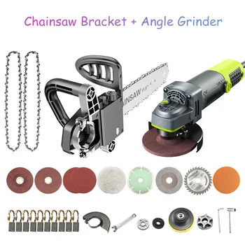 1300W Chain Saw Woodworking Power Tool Set with Chainsaw Bracket and Angle Grinder Support Cutting Wood/Tile Metal Polishing
1300W Chain Saw Woodworking Power Tool Set with Chainsaw Bracket and Angle Grinder Support Cutting Wood/Tile Metal Polishing