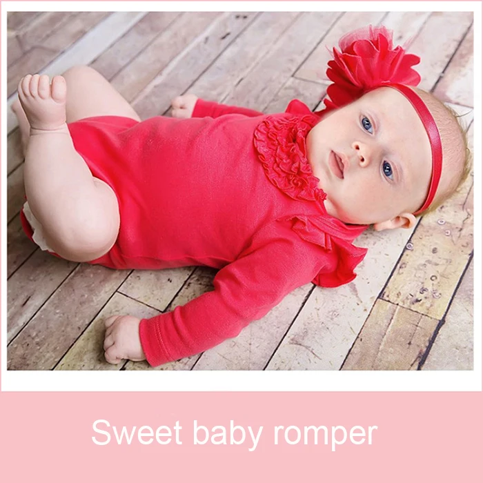 spring autumn infant toddler 100%cotton casual newborn girl rompers baby clothes clothing wholesale