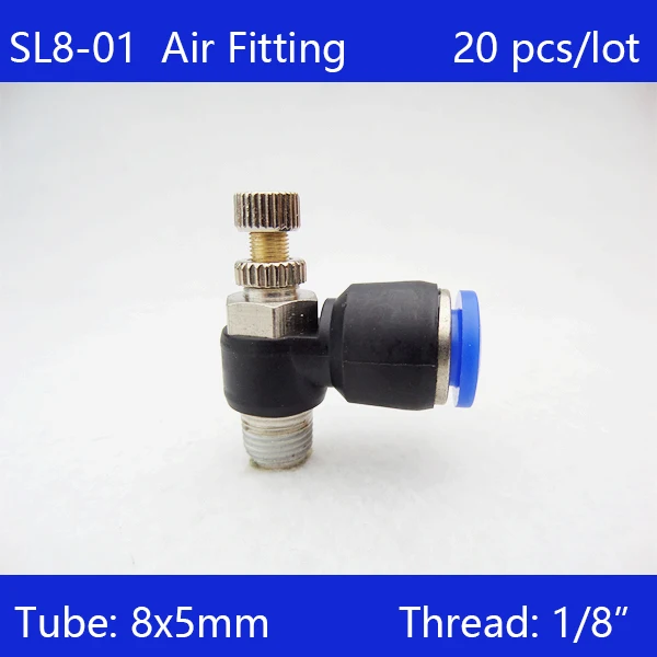 Free shipping 20Pcs 8mm Push In to Connect Fitting 1/8" Thread Speed Flow Controller Air Valve SL8-01
Free shipping 20Pcs 8mm Push In to Connect Fitting 1/8" Thread Speed Flow Controller Air Valve SL8-01