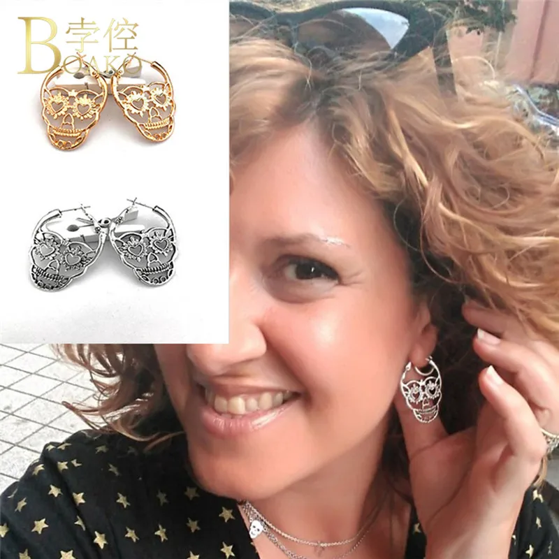 Skull Head Stud Earrings For Women Ladies Skeleton Earrings Punk Style Jewelry Oorbellen boucle d'oreille femme 2019 Z4
Skull Head Stud Earrings For Women Ladies Skeleton Earrings Punk Style Jewelry Oorbellen boucle d'oreille femme 2019 Z4