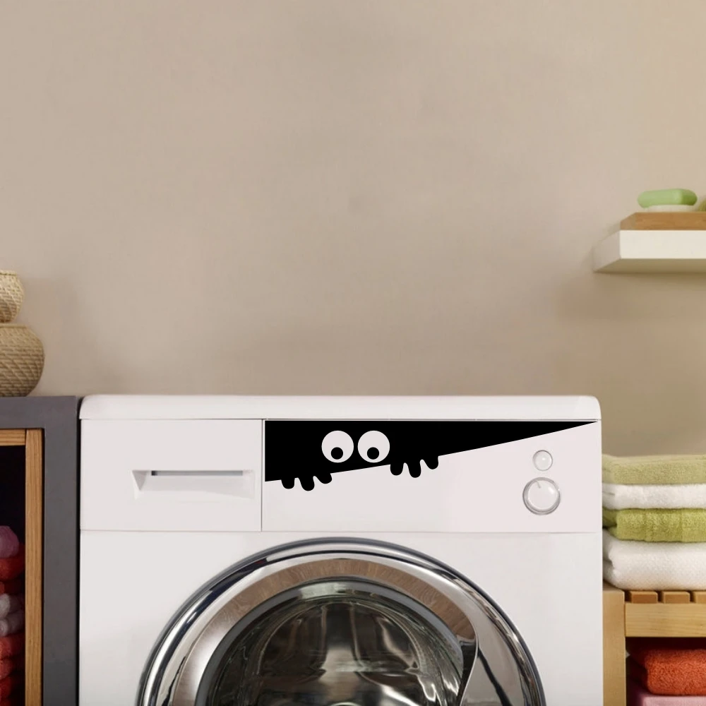 Забавная Настенная Наклейка Peeping Monster для холодильника ноутбука художественная