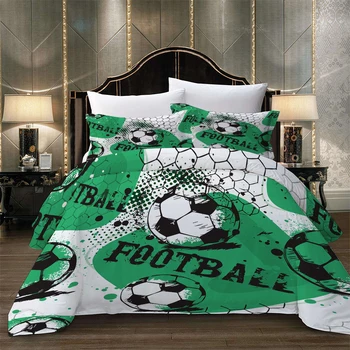 3D Football Green Bedding set Duvet Cover With Pillowcases Twin Full Queen King Size Bedclothes 3pcs home textile
3D Football Green Bedding set Duvet Cover With Pillowcases Twin Full Queen King Size Bedclothes 3pcs home textile