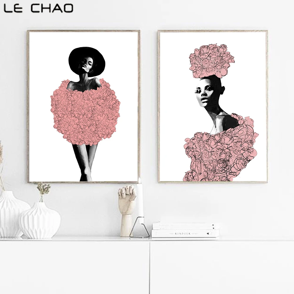 LECHAO Modern Women Drawing Pink Rose Art Pictures for Living Rooms Home Decor Motivational Quotes Canvas Painting Unframed
LECHAO Modern Women Drawing Pink Rose Art Pictures for Living Rooms Home Decor Motivational Quotes Canvas Painting Unframed
