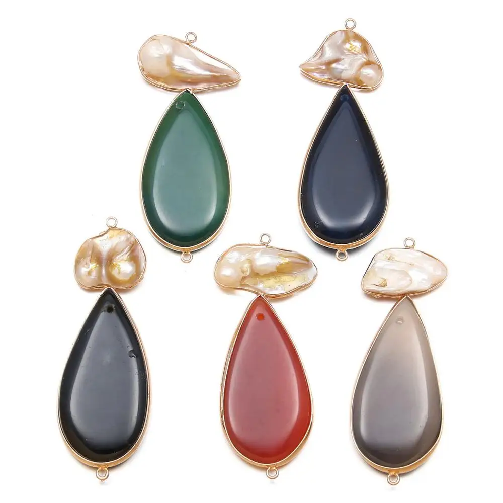 Pendants Natural Stone Trendy Agates Drop Water Shape Pendants Connectors for Jewelry Making DIY Necklace Size 30*88mm
Pendants Natural Stone Trendy Agates Drop Water Shape Pendants Connectors for Jewelry Making DIY Necklace Size 30*88mm