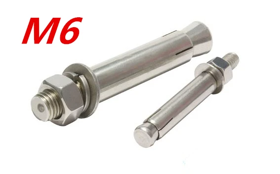 5pcs/lot M6*50/60/70/80/90/100/120mm 304 stainless steel expansion bolts expansion screws car repair expansion screw
5pcs/lot M6*50/60/70/80/90/100/120mm 304 stainless steel expansion bolts expansion screws car repair expansion screw