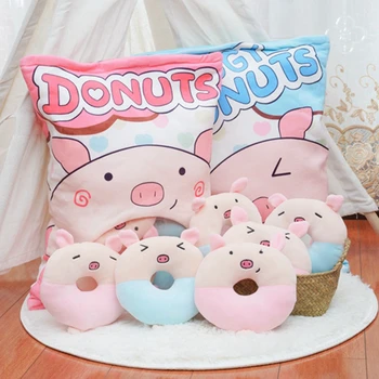 Big Bag of Donut piggy Big Bag Bunny Pillow Cartoon Pig Doll pp cotton soft cushion Simulation Innovative Snacks
Big Bag of Donut piggy Big Bag Bunny Pillow Cartoon Pig Doll pp cotton soft cushion Simulation Innovative Snacks
