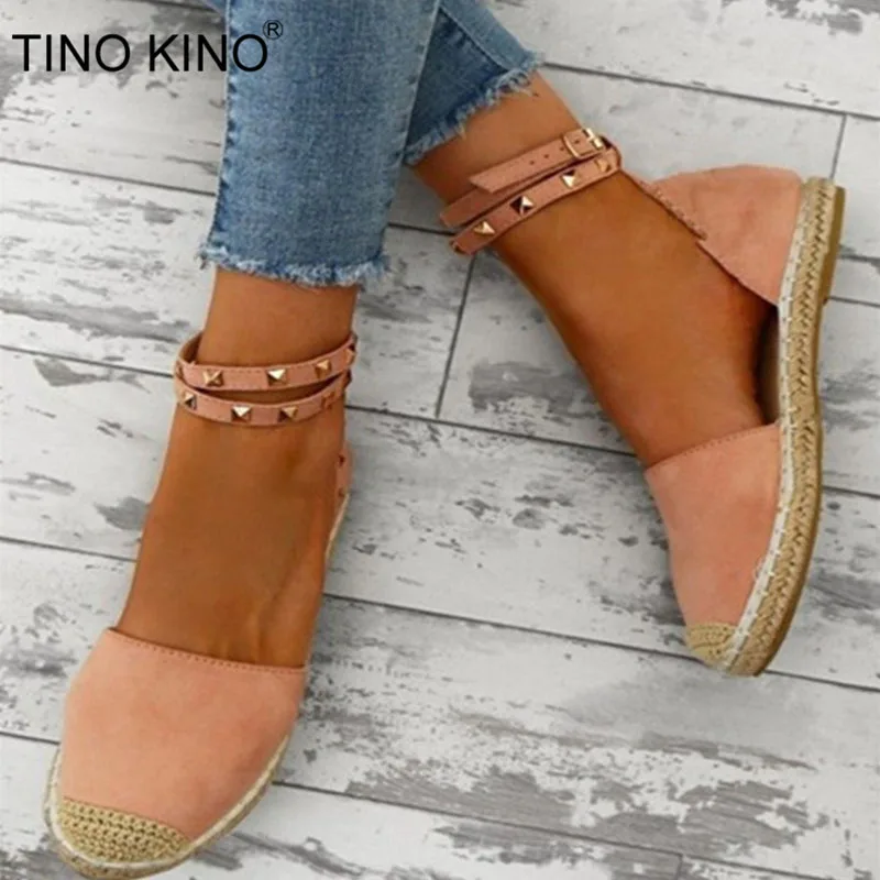 Woman Rivet Ankle Strap Summer Flats Ladies Buckle Straw Toe Sewing Two Piece Fashion Shoes Plus Size Ladies Comfort Casual
Woman Rivet Ankle Strap Summer Flats Ladies Buckle Straw Toe Sewing Two Piece Fashion Shoes Plus Size Ladies Comfort Casual