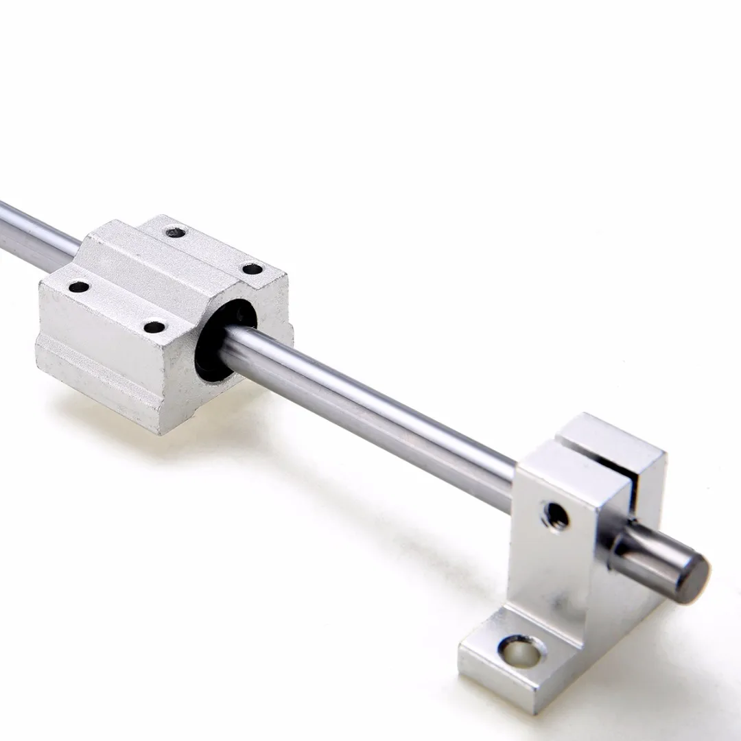 2pcs Linear Rail Shaft 300x8mm With SK8 Fixed Bearings SCS8UU Aluminum Guide Support Bearing Slip Motor for CNC Routers Mayitr