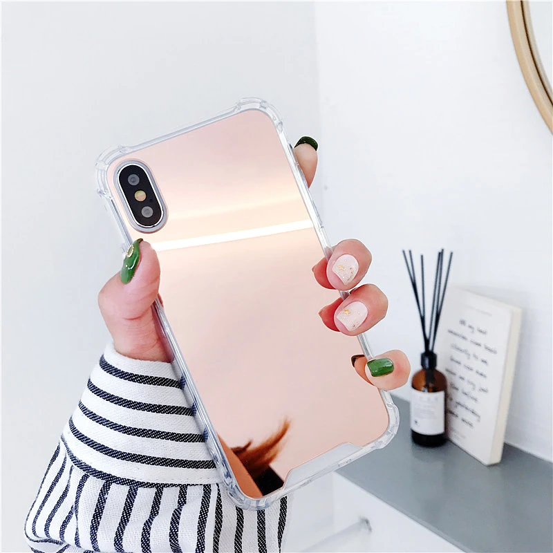 Mirror Phone Case for iPhone 7 8 Plus TPU Back Protect Case for iPhone X Xr Xs Max 6 S 8 Plus Cover Reflect Girly Cute Case Capa Mirror Phone Case for iPhone 7 8 Plus TPU Back Protect Case for iPhone X Xr Xs Max 6 S 8 Plus Cover Reflect Girly Cute Case Capa