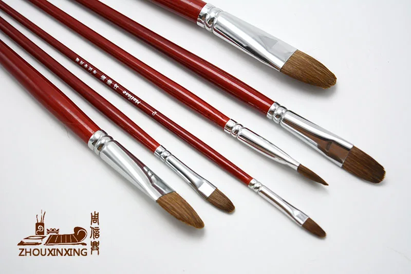6 pcs/set weasel hair Fingernail sape oil painting brush red long wood rod Gouache Watercolor Professional Painting Pen
6 pcs/set weasel hair Fingernail sape oil painting brush red long wood rod Gouache Watercolor Professional Painting Pen