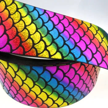 BOCA Ribbon 75MM rainbow hologram scale printed with grosgrain ribbon, 100yards per roll, shipping free
BOCA Ribbon 75MM rainbow hologram scale printed with grosgrain ribbon, 100yards per roll, shipping free