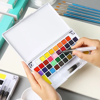 Bgln solid watercolor set 36 colors with fountain pen beginners sketch portable transparent tools art supplies
Bgln solid watercolor set 36 colors with fountain pen beginners sketch portable transparent tools art supplies