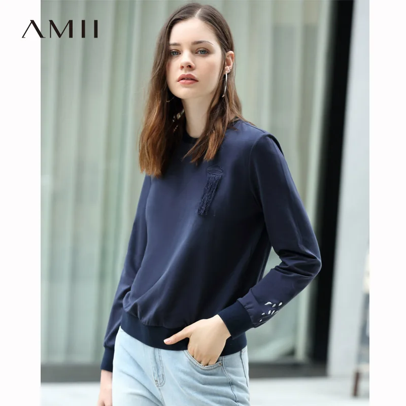 Amii Minimalist Casual Women 2019 Autumn Sweatshirt Chic Embroidered Tassel Female Pullovers Sweatshirts
Amii Minimalist Casual Women 2019 Autumn Sweatshirt Chic Embroidered Tassel Female Pullovers Sweatshirts