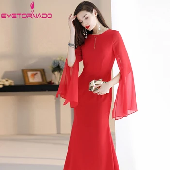 Summer Retro Red Long Chiffon Dress Women Slim Elegant Falre Sleeve Eveving Celebrity Party Sexy Mermaid Beach Boho Dress
Summer Retro Red Long Chiffon Dress Women Slim Elegant Falre Sleeve Eveving Celebrity Party Sexy Mermaid Beach Boho Dress