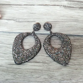 1/5 Pairs Fashion handmade leather charm earrings pave Black rhinestone dangle for women Jewelry Earrings ER556
1/5 Pairs Fashion handmade leather charm earrings pave Black rhinestone dangle for women Jewelry Earrings ER556