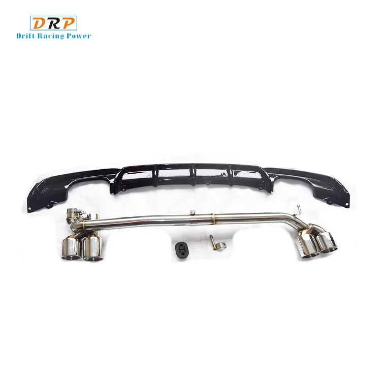 pp car bumper diffuser glossy black & stainless steel exhaust muffler tail pipe fit BMW 3 series 320 330 328 M sport in 2017-19
pp car bumper diffuser glossy black & stainless steel exhaust muffler tail pipe fit BMW 3 series 320 330 328 M sport in 2017-19