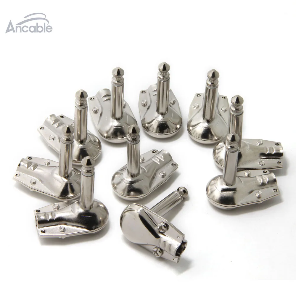 10Pk 1/4" Right Angle Plug TS Mono Heavy Duty Flat Low Profile Pancake Style -Guitar, Instrument, Speaker/Microphone/Patch Cable
10Pk 1/4" Right Angle Plug TS Mono Heavy Duty Flat Low Profile Pancake Style -Guitar, Instrument, Speaker/Microphone/Patch Cable