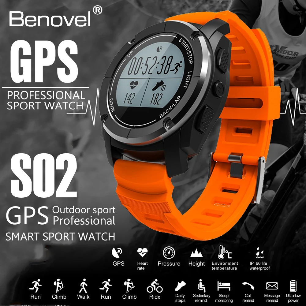 Benovel S66 Men GPS Sport Watch Bluetooth Smart Watch Heart Rate Monitor Tracker Outdoor Running Waterproof Smartwatch
Benovel S66 Men GPS Sport Watch Bluetooth Smart Watch Heart Rate Monitor Tracker Outdoor Running Waterproof Smartwatch