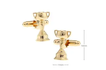 

10pairs/lot Gold Champion Cup Cufflinks Copper Plating Cuff Links Suit Cuff Button Men's Jewelry Fashion Gift Wholesale