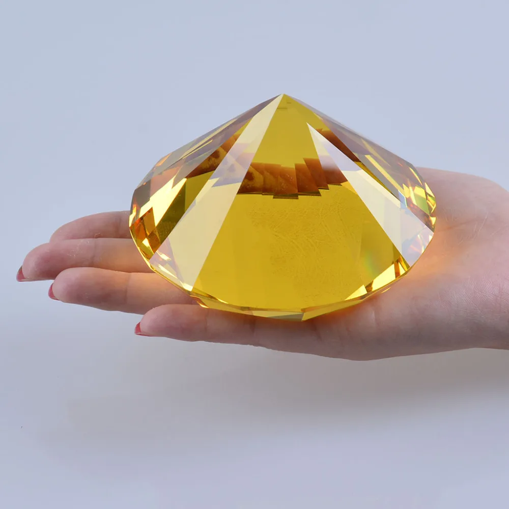 Ship From USA Yellow k9 100mm Crystal Diamond Paper Paperweight Ornaments Venue Decorations Wedding Favors NEW
Ship From USA Yellow k9 100mm Crystal Diamond Paper Paperweight Ornaments Venue Decorations Wedding Favors NEW
