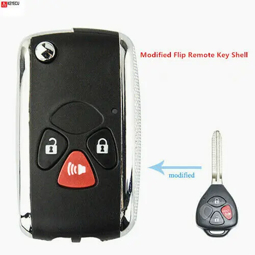 Keyecu New Modified Flip Remote Key Shell Fob 3 Button for Toyota Yaris Scion TC Hilux 4Runner 2005 2006 2007 2008
Keyecu New Modified Flip Remote Key Shell Fob 3 Button for Toyota Yaris Scion TC Hilux 4Runner 2005 2006 2007 2008