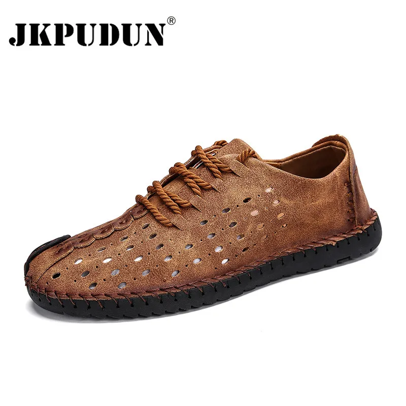 JKPUDUN Summer Men Genuine Leather Loafer Shoes Italian Luxury Mens Moccasins Breathable Casual Male Driving Shoes Men Plus Szie
JKPUDUN Summer Men Genuine Leather Loafer Shoes Italian Luxury Mens Moccasins Breathable Casual Male Driving Shoes Men Plus Szie