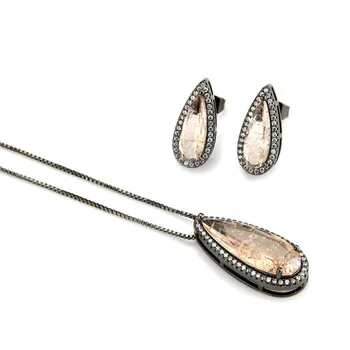 Lucky Sonny Morganite Fusion Jewelry Set Teardrop Earrings & Necklace Joyeria 4 Colors Ice CZ Crystal Brincos Collar Semijoyas
Lucky Sonny Morganite Fusion Jewelry Set Teardrop Earrings & Necklace Joyeria 4 Colors Ice CZ Crystal Brincos Collar Semijoyas
