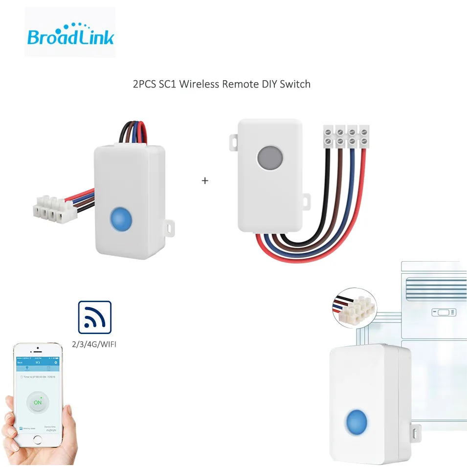 2pcs Broadlink SC1 Wifi Controller Smart Home Automation Modules IOS Android APP Wireless Wifi Remote Control Switch 100-250V
2pcs Broadlink SC1 Wifi Controller Smart Home Automation Modules IOS Android APP Wireless Wifi Remote Control Switch 100-250V