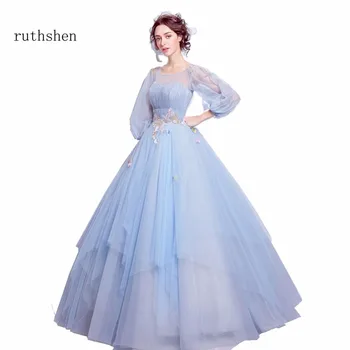 ruthshen Robe Promo Blue Floor Length Prom Dresses 2018 Appliques Lace Up Back Cheap Vestidos Cortos De Gala 2018 Party Dresses
ruthshen Robe Promo Blue Floor Length Prom Dresses 2018 Appliques Lace Up Back Cheap Vestidos Cortos De Gala 2018 Party Dresses