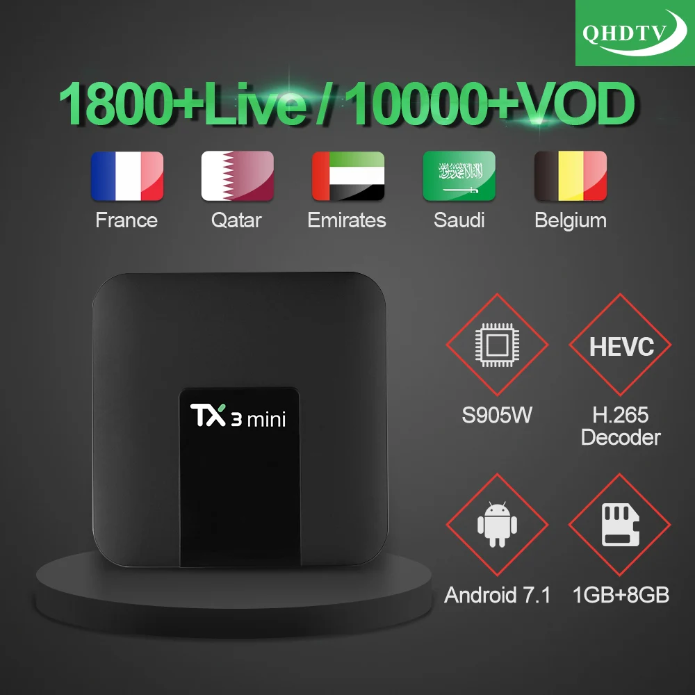 TX3 mini Android 7.1 Smart TV BOX Amlogic S905W Quad Core Set-top box H.265 4K Media Player TX3mini QHDTV Arabic French IPTV Box
TX3 mini Android 7.1 Smart TV BOX Amlogic S905W Quad Core Set-top box H.265 4K Media Player TX3mini QHDTV Arabic French IPTV Box