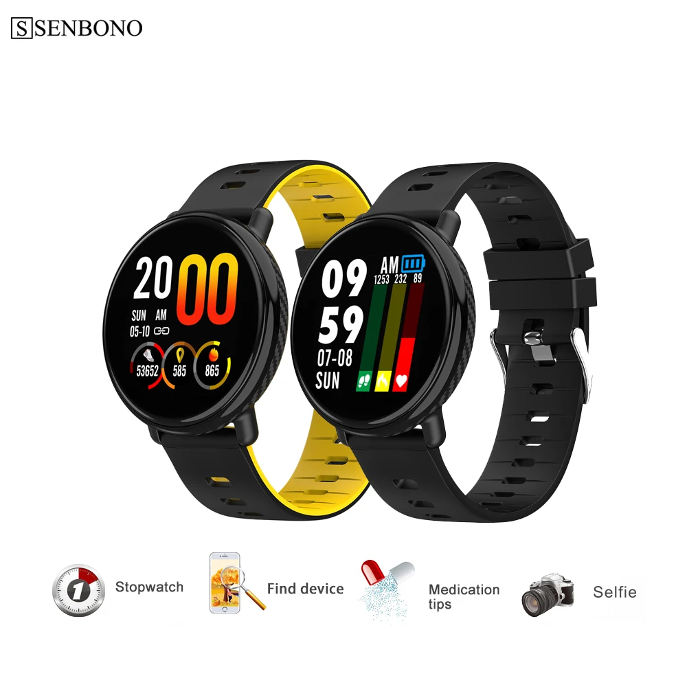 SENBON 2.5D Full Touch Screen Smart Watch IP68 Waterproof Heart Rate Monitor women men Smartwatch For IOS Android Huawei Phone
SENBON 2.5D Full Touch Screen Smart Watch IP68 Waterproof Heart Rate Monitor women men Smartwatch For IOS Android Huawei Phone