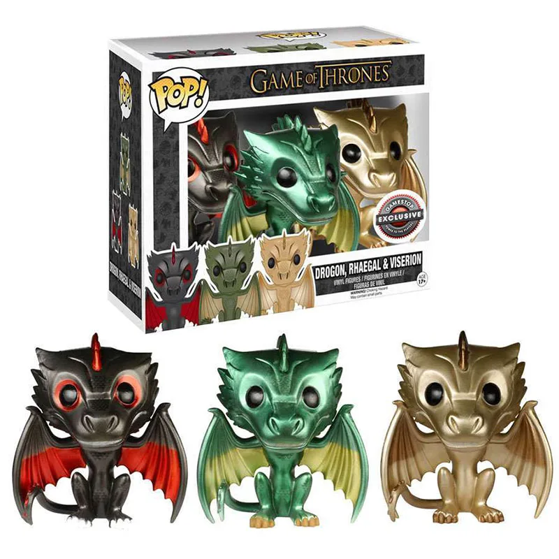 FUNKO POP GAME OF THRONES 3 DRAGON Rhaegal & Viserion Exclusive Vinyl Figure Collection Action Figure Model Toys Dolls Gifts
FUNKO POP GAME OF THRONES 3 DRAGON Rhaegal & Viserion Exclusive Vinyl Figure Collection Action Figure Model Toys Dolls Gifts