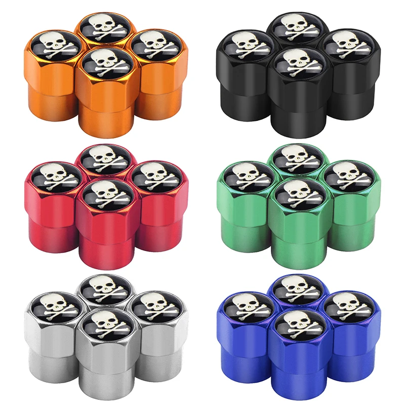 4pcs Skull Skeleton Crossbones Emblem Car Wheel Tire Valve Caps case Decoration Accessories Car Styling
4pcs Skull Skeleton Crossbones Emblem Car Wheel Tire Valve Caps case Decoration Accessories Car Styling
