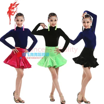 Winter Girls latin dance costumes senior velvet long sleeves top+skirt 2pcs latin dance set for girls' latin dance suits S-4XL
Winter Girls latin dance costumes senior velvet long sleeves top+skirt 2pcs latin dance set for girls' latin dance suits S-4XL