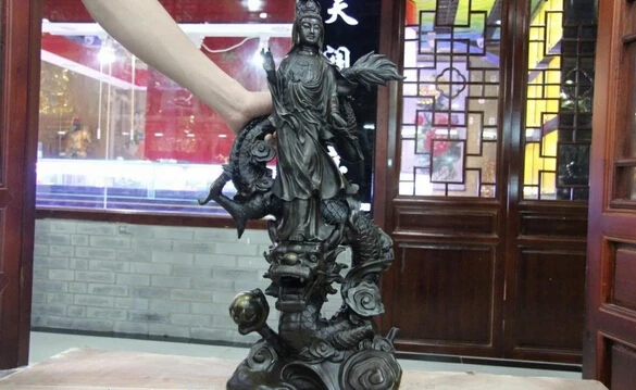 Collectible bronze lion statue S1023 26 Classic Copper Bronze Standing Dragon Guan Yin Kwan-Yin Bodhisattva Statue (B0413)
Collectible bronze lion statue S1023 26 Classic Copper Bronze Standing Dragon Guan Yin Kwan-Yin Bodhisattva Statue (B0413)