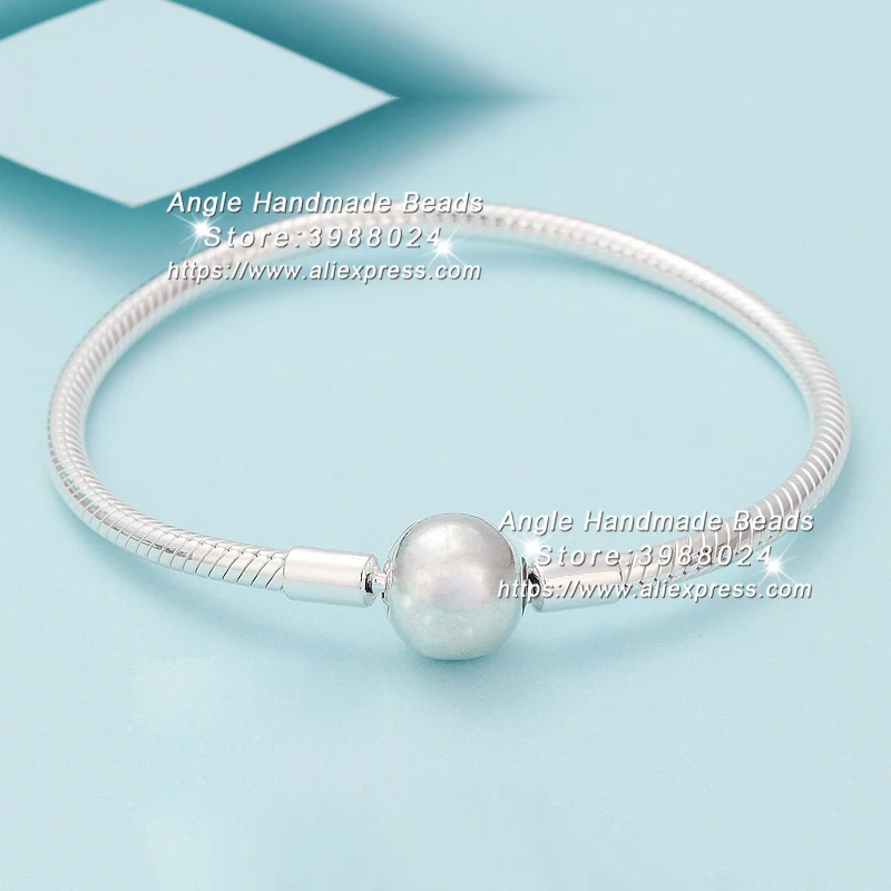 2016 Spring Jewelry S925 Sterling Silver Smooth Silver Clasp Bracelet Snake Chain Bracelet Fit European Charms Beads PZ007
2016 Spring Jewelry S925 Sterling Silver Smooth Silver Clasp Bracelet Snake Chain Bracelet Fit European Charms Beads PZ007