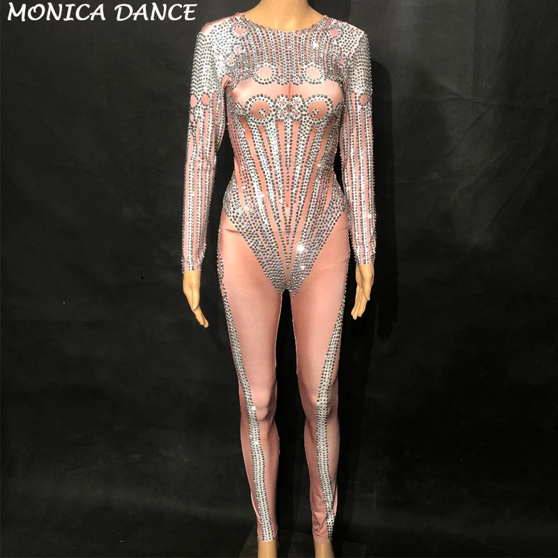 Sexy Stage Full Diamond Charcoal Sparkling Crystals Women Sexy Jumpsuit Nightclub Birthday Party Clothing Celebrate Stage Wear
Sexy Stage Full Diamond Charcoal Sparkling Crystals Women Sexy Jumpsuit Nightclub Birthday Party Clothing Celebrate Stage Wear