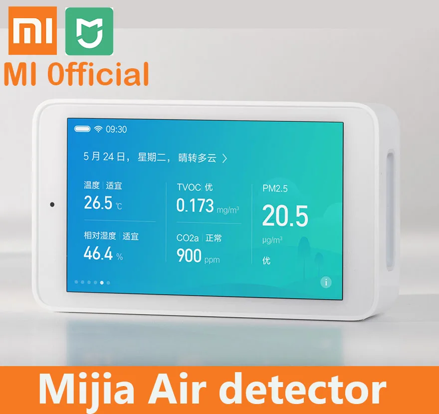 Xiaomi Mijia Air Detector High-Precision Sensing Touchscreen USB Remote Monitoring PM2.5 CO2a Humidity Sensor mihome monitor
Xiaomi Mijia Air Detector High-Precision Sensing Touchscreen USB Remote Monitoring PM2.5 CO2a Humidity Sensor mihome monitor